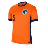 Netherlands Nathan Ake #5 Replica Home Shirt Euro 2024 Short Sleeve